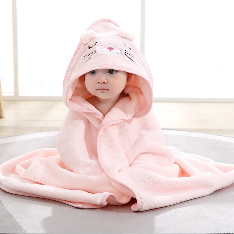Cartoon Baby Hooded Bath Towel
