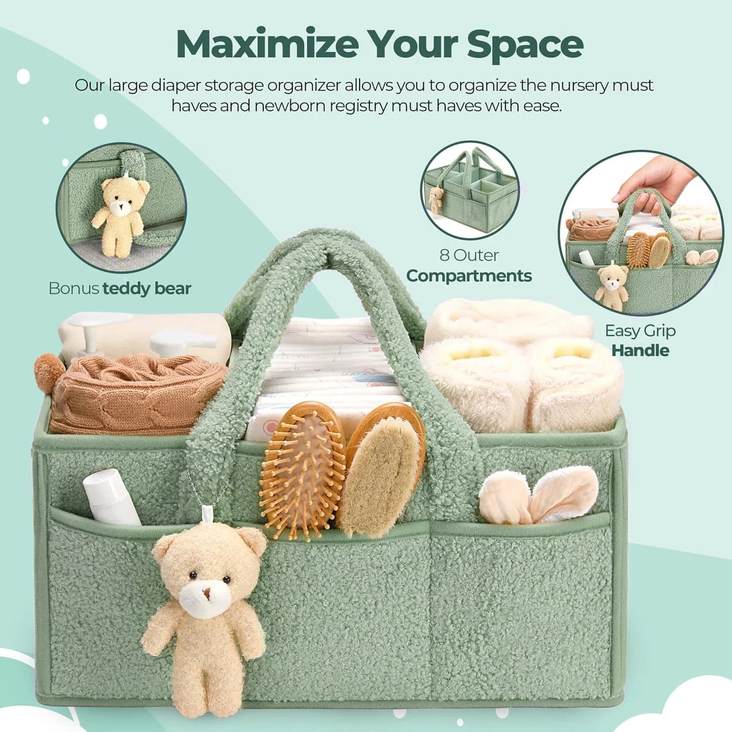 Baby Diaper Organizer Caddy