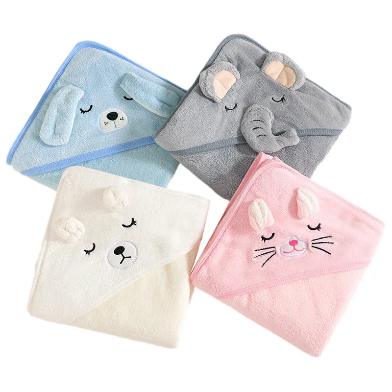 Cartoon Baby Hooded Bath Towel