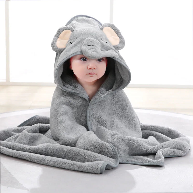 Cartoon Baby Hooded Bath Towel
