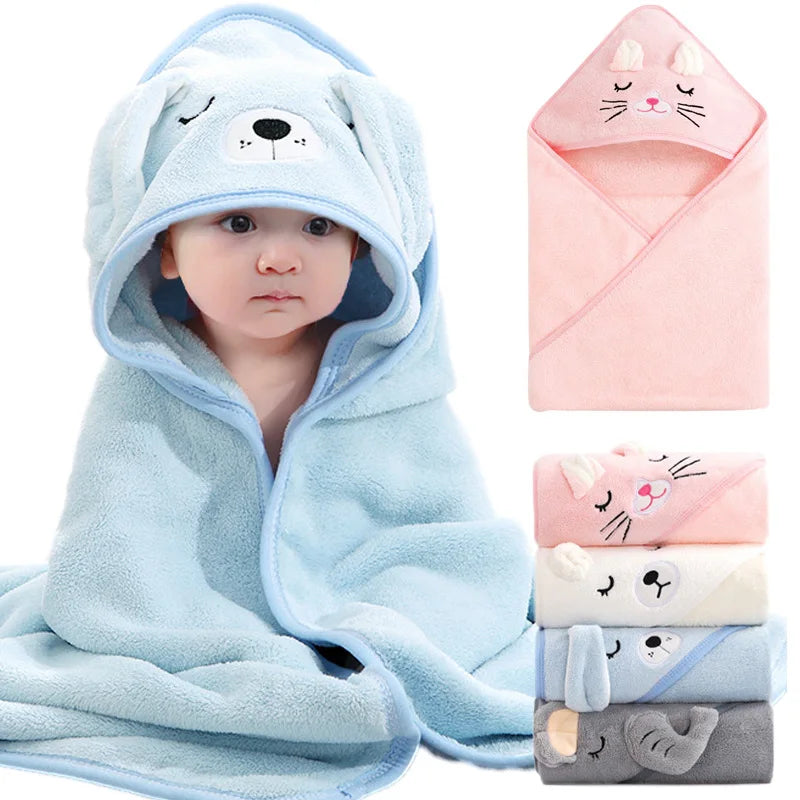 Cartoon Baby Hooded Bath Towel