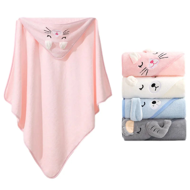 Cartoon Baby Hooded Bath Towel